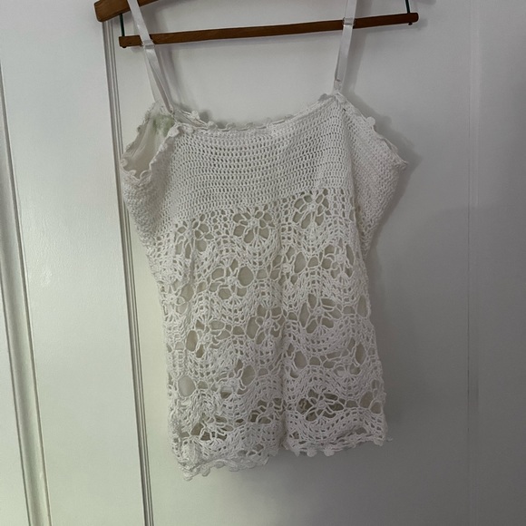 ✨ Fairy Core crocheted white tank top - Picture 2 of 2